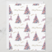 Pastel Reindeer Christmas Scrapbook Paper (正面)