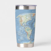 Pastel Relief World Map – Personalized 保温保冷タンブラー (左面)