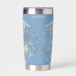 Pastel Relief World Map – Personalized 保温保冷タンブラー