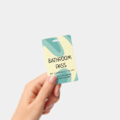 Pastel Retro Back To School Bathroom Hall Pass バッジ (手持ち)