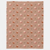 Pastel Retro Blanket Groovy Christmas Home Touch フリースブランケット (正面)