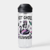 Pastel Retro Goth Mermaid Swan Summer Halloween ウォーターボトル (背面)