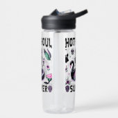 Pastel Retro Goth Mermaid Swan Summer Halloween ウォーターボトル (左面)