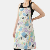 Pastel Retro Memphis Pattern Swirls エプロン (インサイチュ)