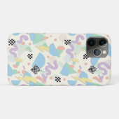 Pastel Retro Memphis Pattern Swirls Case-Mate iPhoneケース (裏面(横))