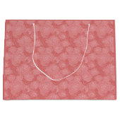 Pastel Retro Pattern | Elegant Dusty Rose ラージペーパーバッグ (正面)