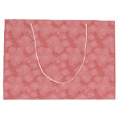 Pastel Retro Pattern | Elegant Dusty Rose ラージペーパーバッグ (裏面)