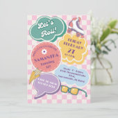 Pastel Retro Roller Skating Party Invitation (スタンド正面)