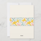 Pastel Ribbons and Bows Baby Shower Invitation 招待状 (裏面)