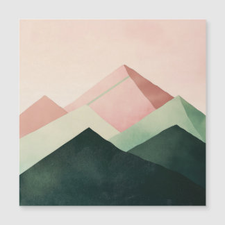 Pastel Ridge – Geometric Mountain Landscape #1