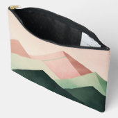 Pastel Ridge – Geometric Mountain Landscape #1 アクセサリーポーチ (見開き)