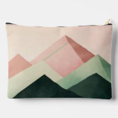 Pastel Ridge – Geometric Mountain Landscape #1 アクセサリーポーチ (裏面)