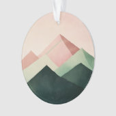 Pastel Ridge – Geometric Mountain Landscape #1 オーナメント (正面)