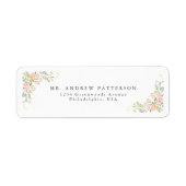 Pastel Rococo Garden Floral Wedding  ラベル (正面)