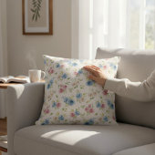 Pastel Rose Botanical Watercolor  クッション