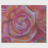 Pastel rose center ラッピングペーパー (フラット)