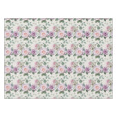 Pastel Roses In Shades Of Lilac Mint And Blush テーブルクロス (正面(横))
