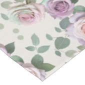 Pastel Roses In Shades Of Lilac Mint And Blush テーブルクロス (アングル)