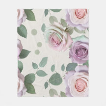 Pastel Roses In Shades Of Lilac Mint And Blush