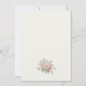 Pastel Roses Shabby Chic Wedding  招待状 (裏面)