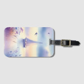 Pastel Sailboat Coastal Dreamscape ラゲッジタグ (正面横)