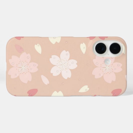 Pastel Sakura Blossom Seamless Pattern Phone Case  Case-Mate iPhoneケース (裏面 (横))