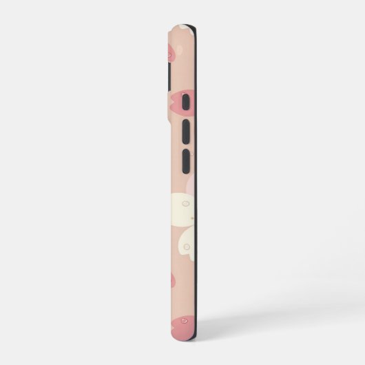 Pastel Sakura Blossom Seamless Pattern Phone Case  iPhone 16ケース (左側面)