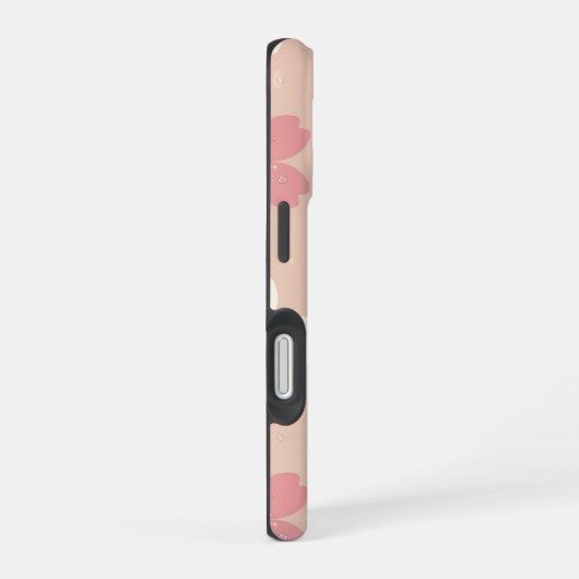 Pastel Sakura Blossom Seamless Pattern Phone Case  iPhone 16ケース (右側面)