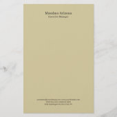Pastel Sand Plain Professional Modern Minimalist 便箋 (正面)