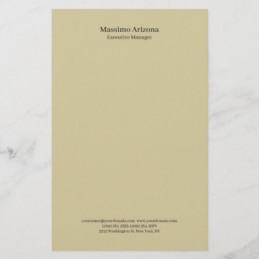 Pastel Sand Plain Professional Modern Minimalist 便箋 (正面)