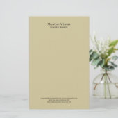 Pastel Sand Plain Professional Modern Minimalist 便箋 (スタンド正面)