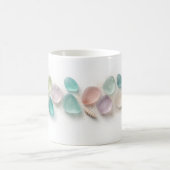 Pastel Sea Glass & Shells Minimalist Mug コーヒーマグカップ (中央)