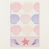 Pastel Seashell and Starfish Pattern プランナー手帳 (正面)