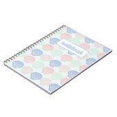 Pastel Seashell Pattern Notebook ノートブック (左側)