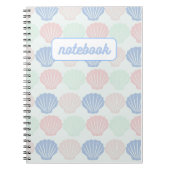 Pastel Seashell Pattern Notebook ノートブック (正面)