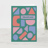 Pastel Shapes Thank Thank Thank You Did カード (正面)