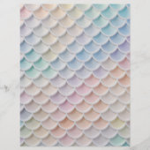Pastel Shimmer Mermaid Scales Scrapbook Paper (正面)