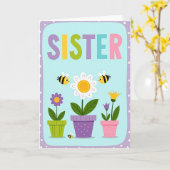 Pastel Sisters Day Flower Card カード (黄色い花)