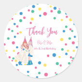 Pastel Sisters Joint Birthday Party ラウンドシール (正面)