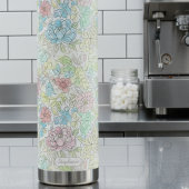 Pastel Sketch Watercolor Floral ウォーターボトル