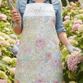 Pastel Sketch Watercolor Floral エプロン