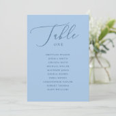 Pastel Sky Blue Summer Wedding Seating Chart 招待状 (スタンド正面)