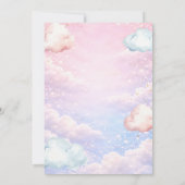 Pastel Sky Cloud Nine Gender Reveal Invitation 招待状 (裏面)