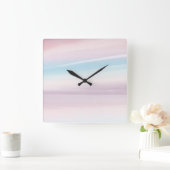 Pastel Sky Dream 3 スクエア壁時計 (ホーム)