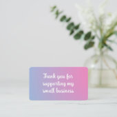 Pastel Small Business Packaging Insert Card エンクロージャーカード (スタンド正面)