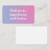 Pastel Small Business Packaging Insert Card エンクロージャーカード (正面/裏面)