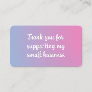 Pastel Small Business Packaging Insert Card エンクロージャーカード