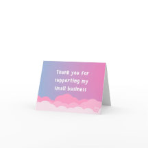 Pastel Small Business Thank You Card | Cute Packag