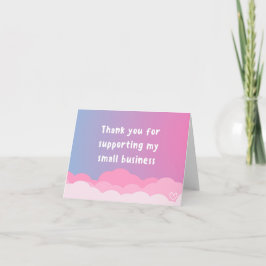 Pastel Small Business Thank You Card | Cute Packag サンキューカード