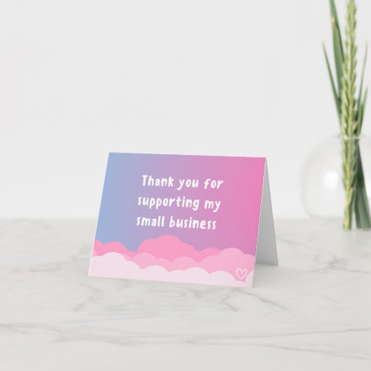 Pastel Small Business Thank You Card | Cute Packag サンキューカード (正面)